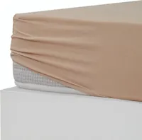 Spannbettlaken Spannbetttuch für Boxspringbett Wasserbett Jersey Steghöhe ca.40 cm Farbe Beige 140x200 cm – 160x220 cm