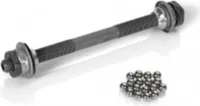 XLC Evo Reparaturkit 'Achse' HR bestehend aus Achse, Kugelringe, Endkapp, silber/grau (1 Set)