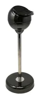 Standascher Spheric Gunmetal, Schwarz-Metallic, mit schließbarer Klappe 13x13x72