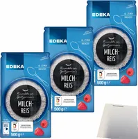 Edeka Rundkorn Milchreis Spitzenreis 3er Pack (3x500g Packung) + usy Block