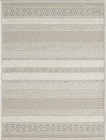 Outdoor Teppich Flachgewebe Balkonteppich Terasse Küchenteppich Wetterfest Beige Grau