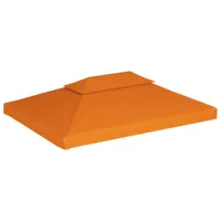 vidaXL Pavilion náhradná strecha 310 g/m² oranžová 3x4 m