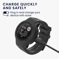 kwmobile USB Kabel Charger kompatibel mit Garmin Instinct 2 Solar / Instinct 2 / 2X / 2S / Crossover / Tide Ladekabel - Smart Watch Ersatzkabel -