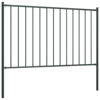 vidaXL Plotový panel se sloupky z práškově lakované oceli 1,7x1m antracitový