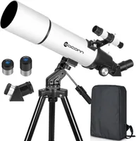 Astronomie Teleskop für Erwachsene und Kinder 80mm Aperture mit Zubehör und Rucksack