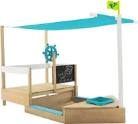 TP Toys Holz Sandkasten Schiff Ahoy Natur 180x92x118 cm