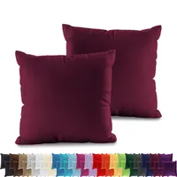 2er PACK JERSEY Kissenbezüge 100% Baumwolle Kissenhülle 160 Gr/m², in Größe: 40x145 cm, in Farbe: Burgund