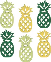 Letnia dekoracja drewniany ananas dekoracja posypka 3,5 cm 72 sztuki zestaw