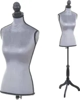 Krejčovská figurína T220, torzo figuríny ženy, pěna  sametově šedá