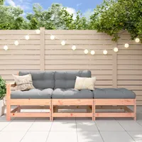 CLORIS 3-tlg. Garten-Lounge-Set Massivholz Douglasie, 24,96 kg