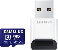 SAMSUNG PRO Plus microSD 128GB Up to 180MB/s Read and 130MB/s Write speed with Class 10 4K UHD incl. Card reader 2023