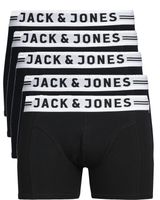 Jack & Jones Herren 5er Pack Boxershorts schwarz,weiß, blau, grau S-XXL, Farbe:Schwarz, Größe:M