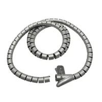 Maclean MCTV-676S - Spiralkabelschlauch mit Clip, 2 m, silber, 25 mm