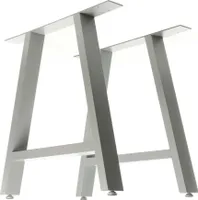 XPOtool Tischbeine 2er Set aus Stahl 70x72cm Grau in A-Form Industrial Vierkantrohr Tischkufen Tischgestell Tischuntergestell Möbelkufen