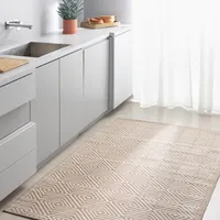JEMIDI Outdoor Teppich 120x180cm groß - Terrassenteppich Balkonteppich Außenteppich - Balkon Teppich Garten Läufer Gartenteppich - Cube Muster Taupe