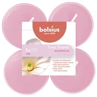 Bolsius Maxi-Lichte Magnolie 8 Stück