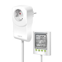 LogiLink Energiekosten-Messgerät mit CO2-Emissionsberechnung weiß/silber