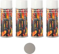 Ofenfarbe 1200 °C Spezial Ofenlack Thermofarbe Gussgrau Hell Kamin Hitzespray