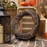 Kranz aus Naturreisig, Reisigkranz, Ø 38 cm, Wandkranz, Türkranz, Dekokranz