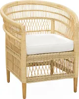 Natürlicher Rattan Armstuhl Mit Kissen 68*62*84