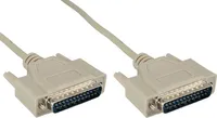 InLine® 11119M Serielles Kabel, 25pol Stecker / Stecker, vergossen, 1:1 belegt, 10m