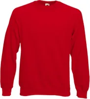 Fruit of the Loom 62-216-0 | Classic Raglan Sweatshirt Pullover - Farbe: Red - Größe: M