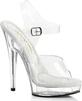 SULTRY-608 Damen Sandale von Fabulicious, Transparent EU 38, US 8