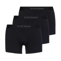 Bruno Banani Herren Boxershorts, 3er Pack - Energy Baumwolle, Baumwolle, einfarbig mit schwarzem Bund schwarz L (Large)
