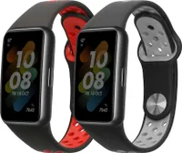 kwmobile 2x Sportarmband kompatibel mit Huawei Band 6 & 6 Pro / Honor Band 7 & 6 Armband - Fitnesstracker Band Set aus TPU Silikon
