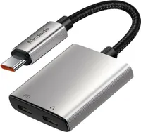 Mcdodo 2 in 1 Audio-Adapter USB-C auf 2x USB-C Laden und Audiowiedergabe