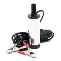 Wiltec Mini Pumpe 12 l/min 8700 U/min 12 V, 16 mm Auslass, Tauchpumpe für Wasser und Dieselöl, zum Ablassen von Flüssigkeit, Entwässerung, Umpumpen