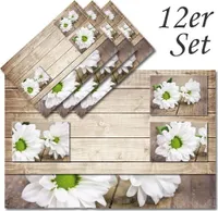 Tischset Margeriten.Blumen Tischunterlage Tischdeko