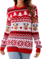 Weihnachten pullover frauen faul herbst und winter stil frauen gestrickte top Weihnachten-Größe S