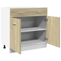 vidaXL Szafka z szufladami dąb sonoma 80x46x81,5 cm materiał drewnopochodny