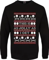 Grindstore Herren Weihnachtspullover This Is As Jolly As I Get GR1919 (S) (Schwarz)