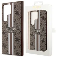 Guess 4G Printed Stripe - Samsung Galaxy S23 Ultra pouzdro (hnědá)