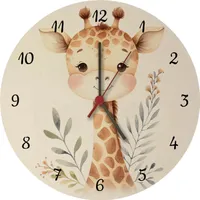 Giraffe Wanduhr aus MDF