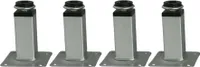 HOOZ 4er Set Möbelfuß Stahl 8cm - höhenverstellbar