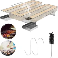 SWANEW Kaltrauchgenerator Kaltrauchschnecke Kaltraucherzeuger Sparbrand Räucherspirale - 4-eckig