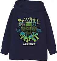 Minecraft Kinder Hoodie Kapuzenpullover Gamer Junge Mädchen Gr. 116 - 152 blau 128 (8 Jahre)