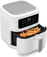 MEDION E40 XL Heißluftfritteuse (5,2 Liter, Airfryer, 2.150 Watt, 9 Automatikprogramme, Backfunktion, ölfreies Frittieren, Touch Bedienfeld, LED Anzeige) weiß