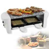 LIVOO 2in1 Raclette 2 Personen Heißer Stein Raclettegrill DOC156W