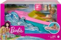 Panenka Barbie + motorový člun