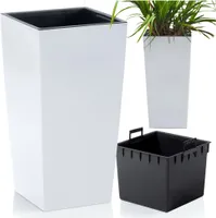 Prosperplast®, Doniczka, DURS265-S449, Biała, Wkład nawadniający Osłonka