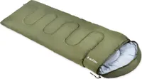Outtec® spací vak, spací vak s hlavovou časťou - dĺžka 210 cm, 1,35 kg, malé balenie - dekový spací vak pre deti a dospelých - outdoor, kempovanie