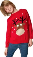 Weihnachtspullover reizendes Rentier für Kinder - 140 (9-10 Jahre)