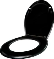 YARDIN WC Sitz Toilettendeckel mit Absenkautomatik Toilettensitz Universal Größe Toilettensitz aus Hartplastik Antibakteriell Klodeckel aus Duroplast Schwarz