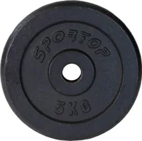 Litinové činky černé 5 KG ENERO FIT 26,5 mm