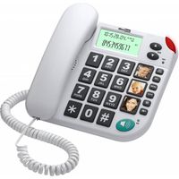 MaxCom KXT480, Analoges Telefon, Freisprecheinrichtung, Anrufer-Identifikation, Weiß