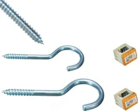 HOOZ Schraubhaken Ø4x60 mm - 50 Stück - glanzverzinkt